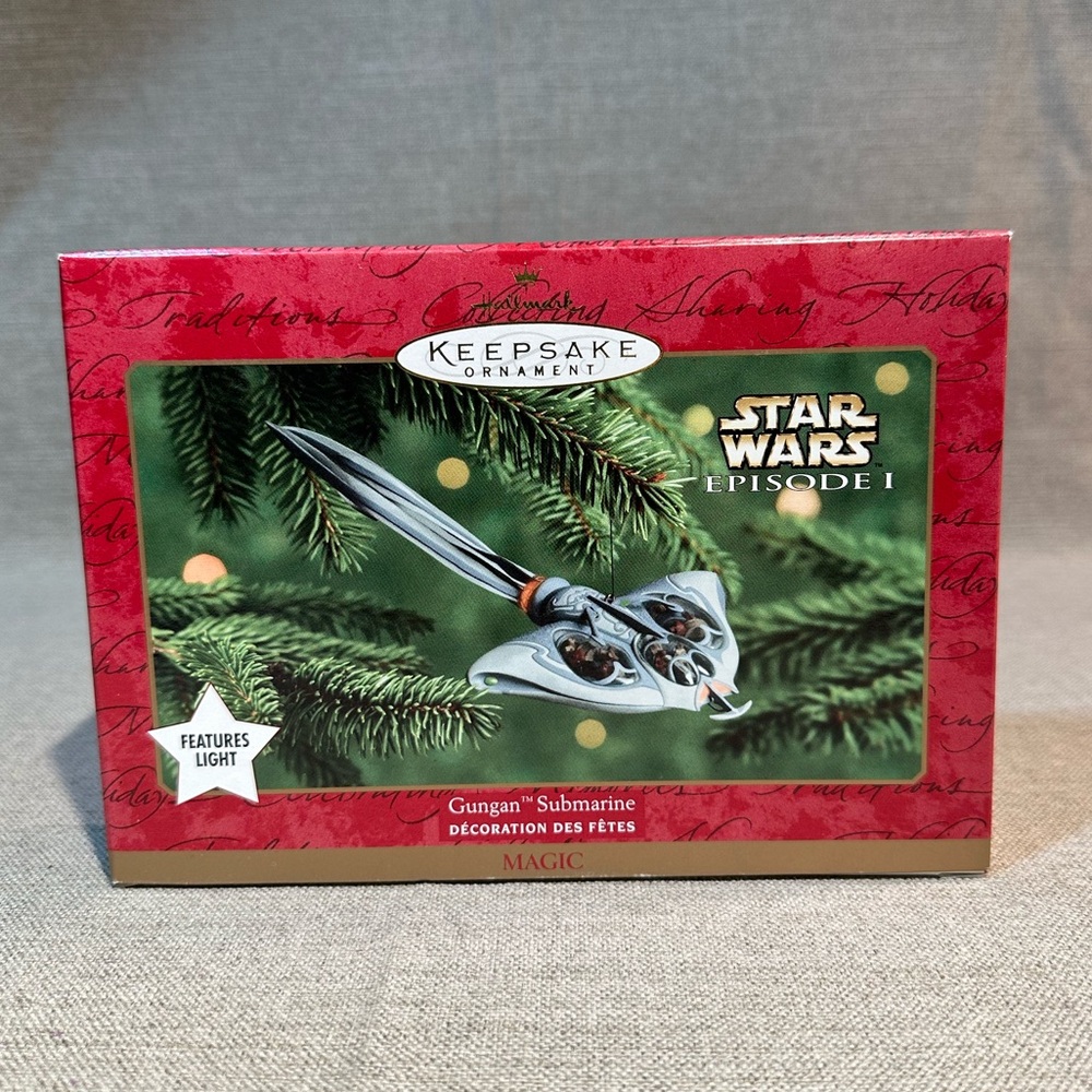 Vintage Hallmark Christmas Ornaments - Star Wars Episode I Gungan Starfighter
